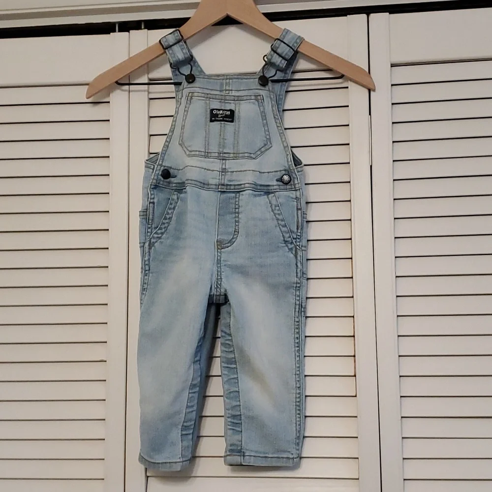 Osh Kosh Denim Overalls, Size 18 Months
